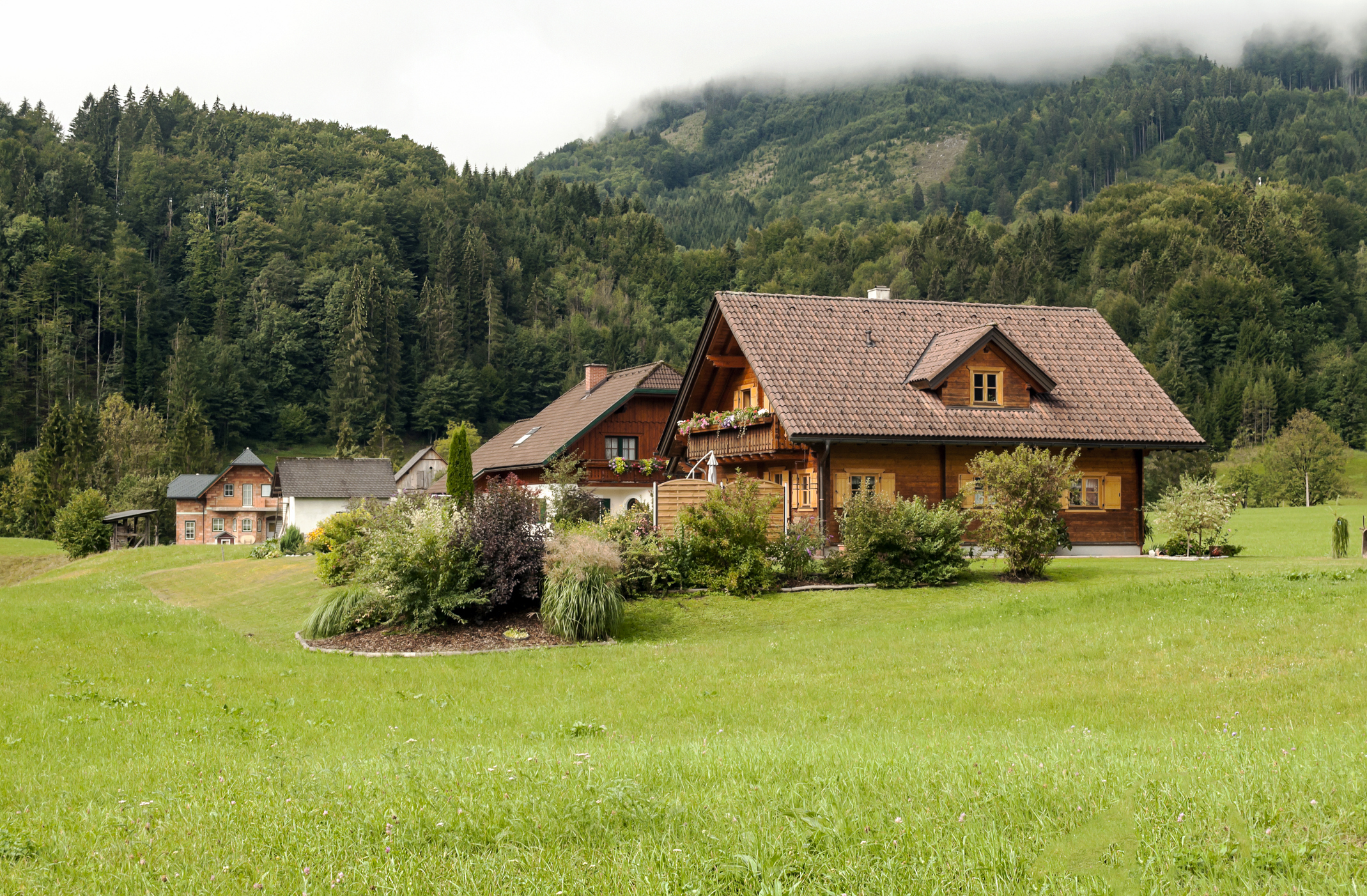 Houses in the Alps